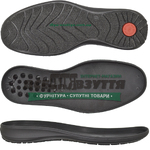 7174 PU р.39-46 цв. ЧЕРНЫЙ Подошва мужская