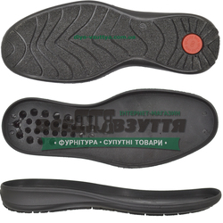 7174 PU р.39-46 цв. ЧЕРНЫЙ Подошва мужская