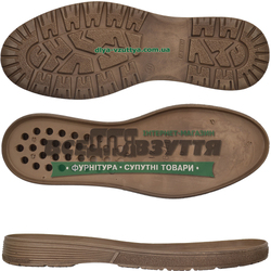 7294 PU р.40-45 цв. Коричневый Подошва мужская 