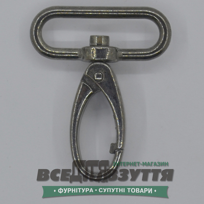 Карабин галантерейный 40мм (4000) цв. Темный никель