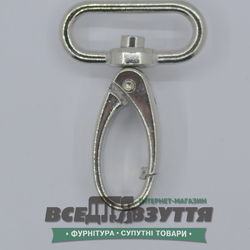 Карабин галантерейный 30мм (4001) цв. Хром