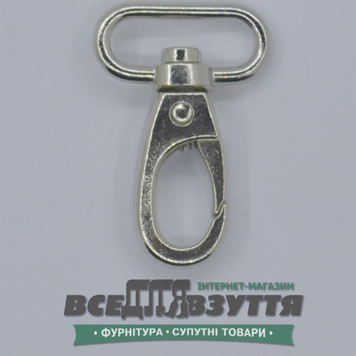 Карабин галантерейный 20мм (4019) цв. Хром