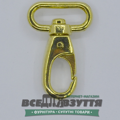 Карабин галантерейный 20мм (4019) цв. Золото