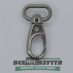 Карабин галантерейный 15мм (4020) цв. Темный никель