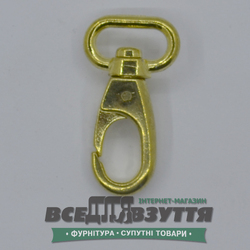 Карабин галантерейный 15мм (4020) цв. Золото