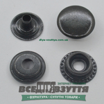 Кнопка металлическая гладкая КАППА Ø 15мм цв. Черный