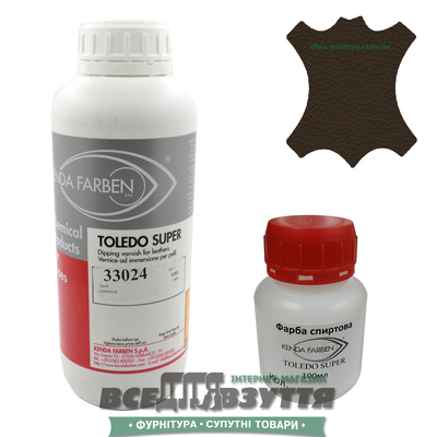 Краска для кожи KENDA FARBEN TOLEDO SUPER 100мл/1Л  коричн 33024