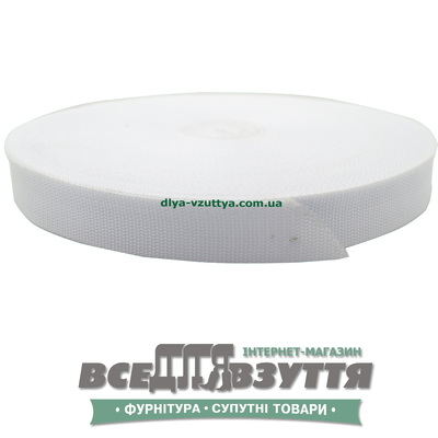 Лента ременная 30мм цв. Белый