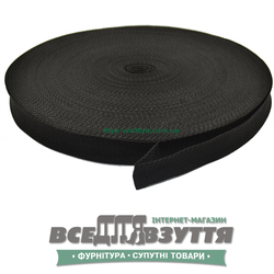 Лента ременная 25мм цв. Черный