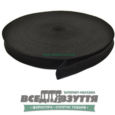 Лента ременная 25мм цв. Черный