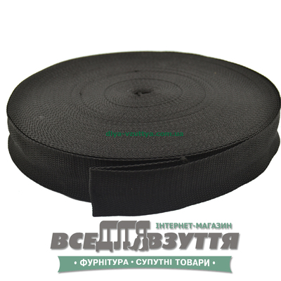 Лента ременная 40мм цв. Черный