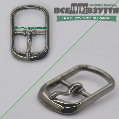 Пряжка для обуви (10154) 10,5мм цв. Темный никель