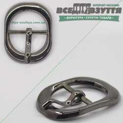 Пряжка для обуви (34128) 14,5мм цв. Темный никель