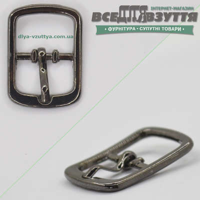 Пряжка для обуви (39940) 12мм цв. Темный никель