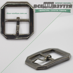 Пряжка для обуви (49785) 17,5мм цв. Темный никель