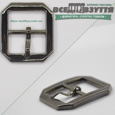 Пряжка для обуви (49785) 17,5мм цв. Темный никель