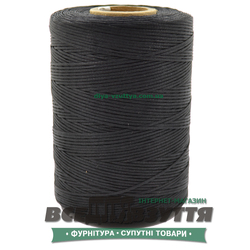 Шнур вощеный плоский 1.0мм 500м цв.Черный