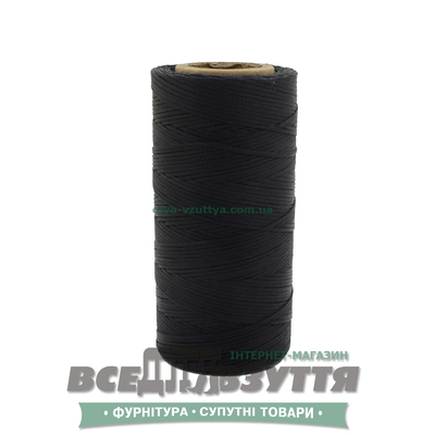 Шнур вощеный плоский 1.0мм 200м цв. Черный