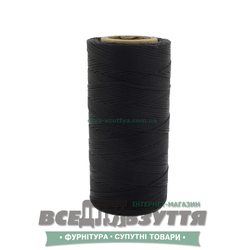 Шнур вощеный плоский 0.8мм 200м цв. Черный