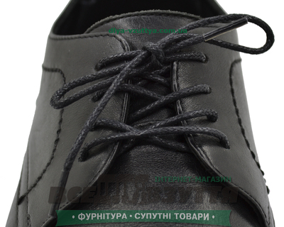 Шнурок вощеный круглый 1.2.0 (80см) черный