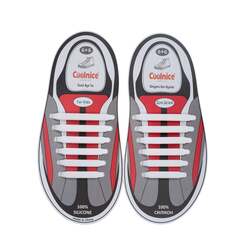 Силиконовые шнурки Coolnice 6+6 цв. Белый