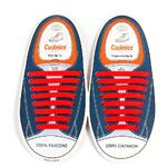 Силиконовые шнурки Coolnice 8+8 цв. Красный