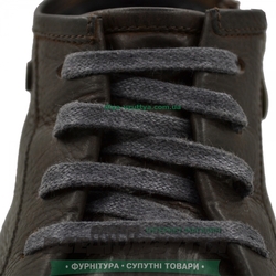 Шнурок вощеный плоский 2х5 (70см) Темно-серый